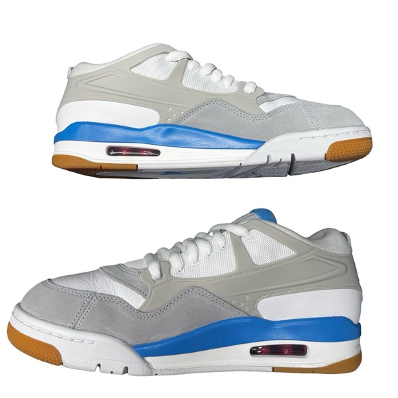 Nike Air Jordan 4 RM White Gray Blue Mens Size 11 Brand New Sneaker Classic Heat - Picture 3 of 12